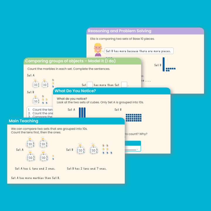 Year 2 Compare Objects Place Value Teaching PowerPoint