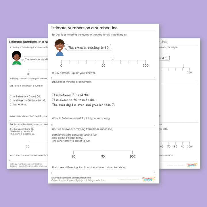 Year 2 Estimate Numbers on a Number Line Place Value Reasoning and Problem Solving