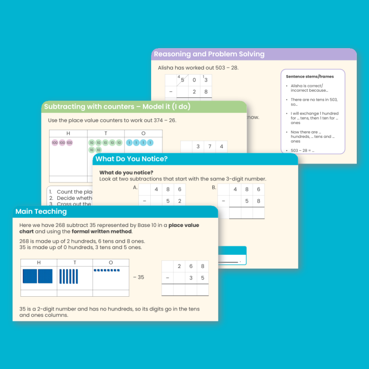 Year 3 Subtract a 2-Digit Number from a 3-Digit Number Addition and Subtraction Teaching PowerPoint